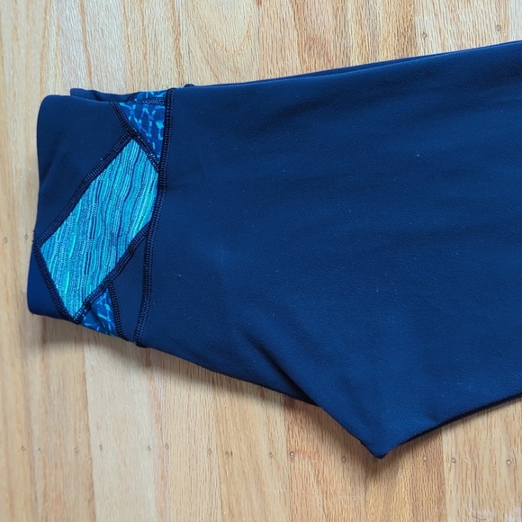 Lululemon Wunder Under Crop III Tight Women' Hero Blue Inkwell Samba - Picture 12 of 14